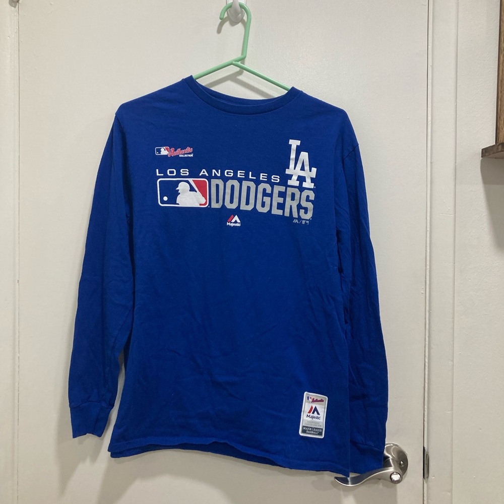 LA Dodgers Long Sleeve Tee Majestic